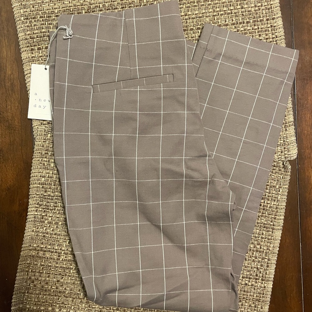 A New Day Plaid High Rise Skinny Ankle Pants